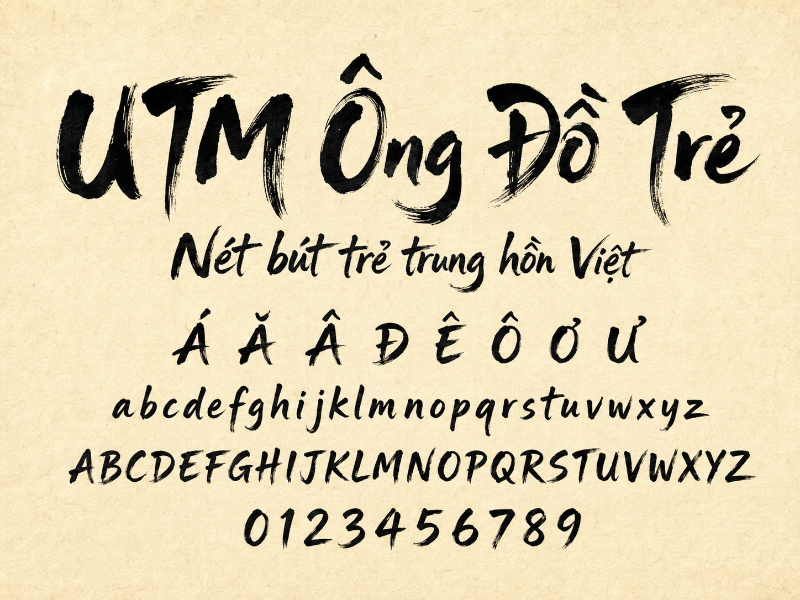 Font UTM Ông Đồ Trẻ