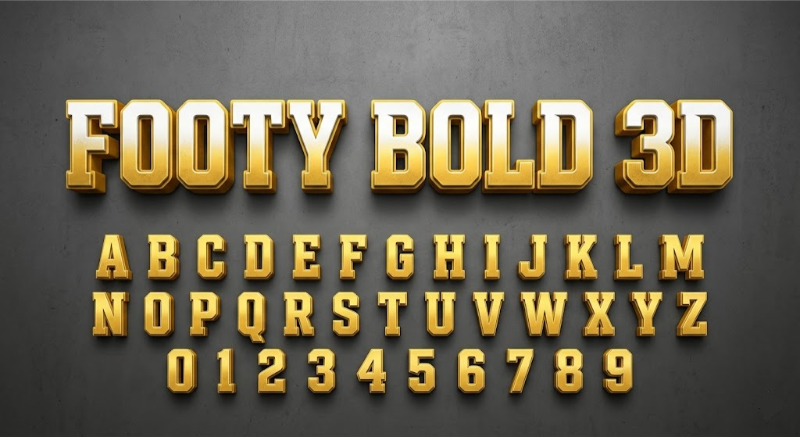 Font chữ Footy Bold 3D