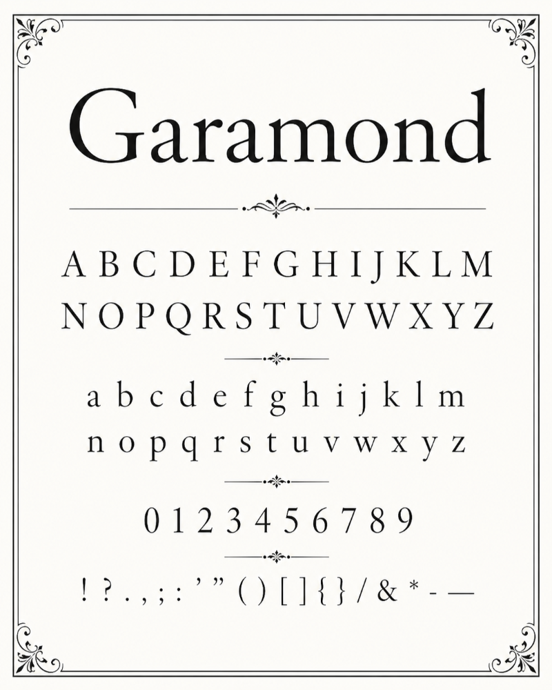Font chữ Garamond