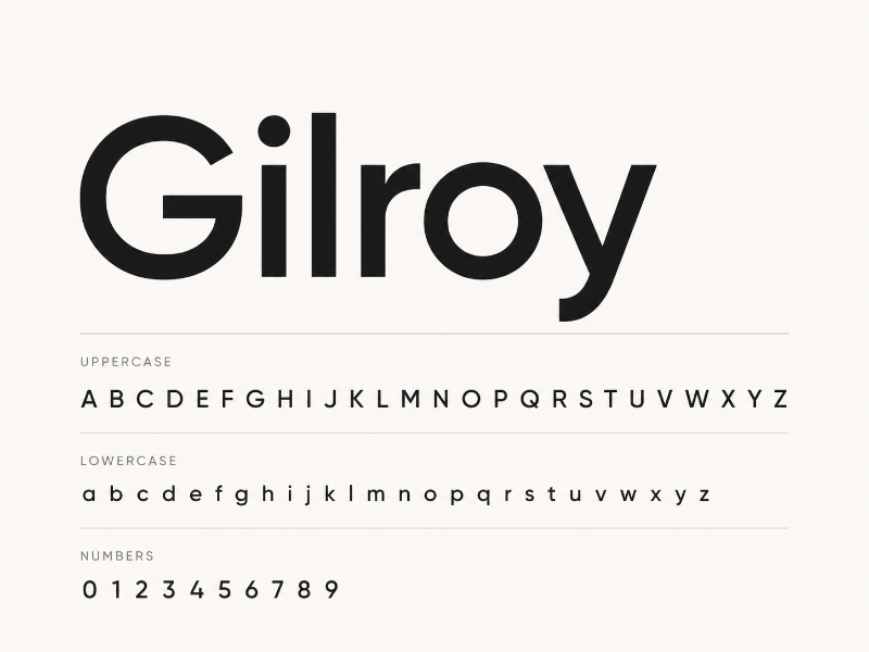 Font chữ Gilroy