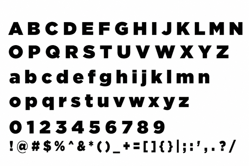 Font chữ Gotham Black