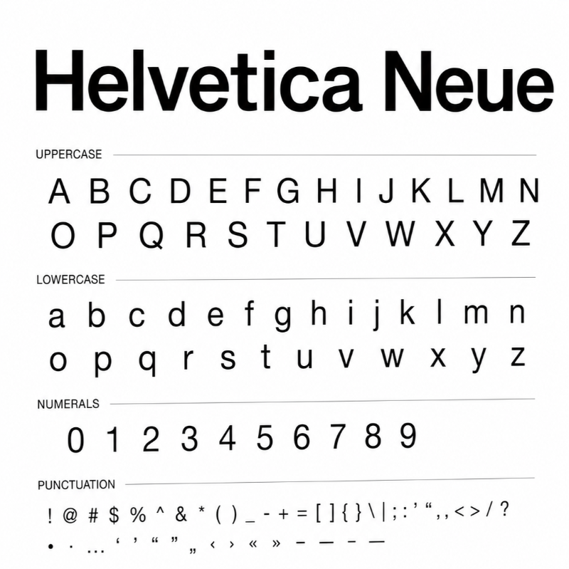 Font chữ Helvetica Neue
