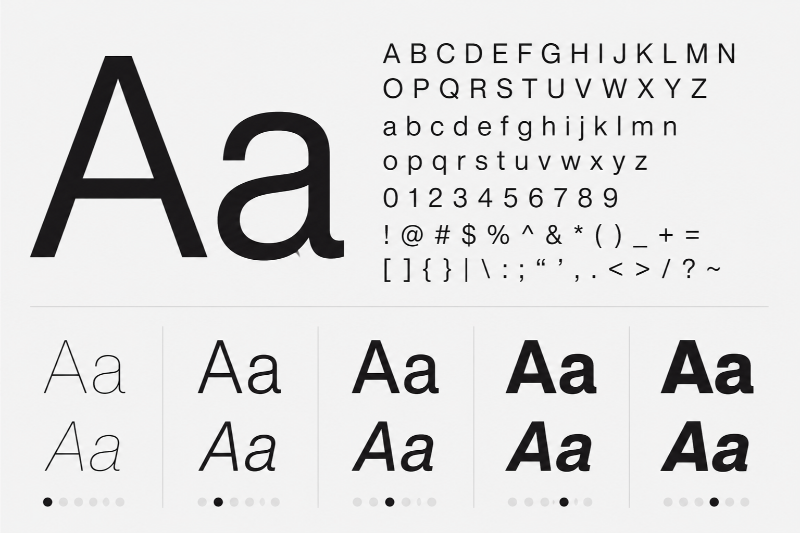 Font chữ Helvetica Now
