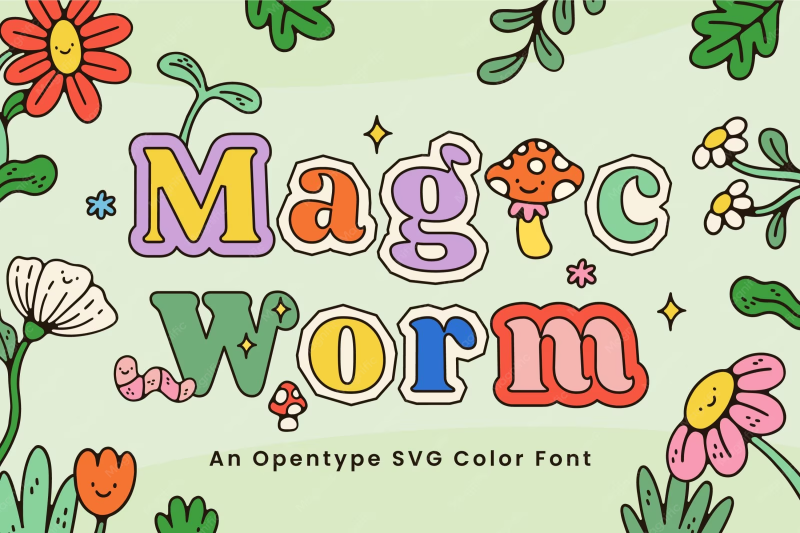 Font chữ Magic Worm 3D