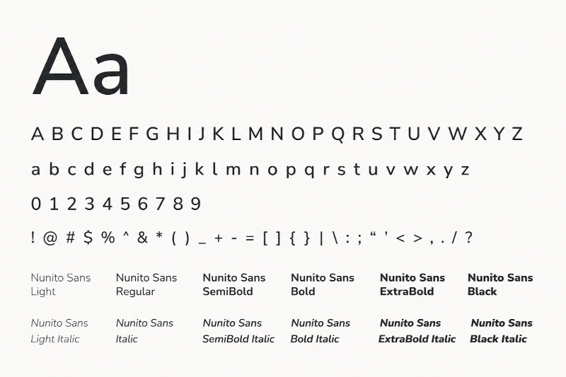 Font chữ Nunito Sans