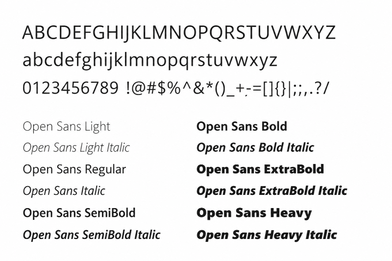 Font chữ Open Sans