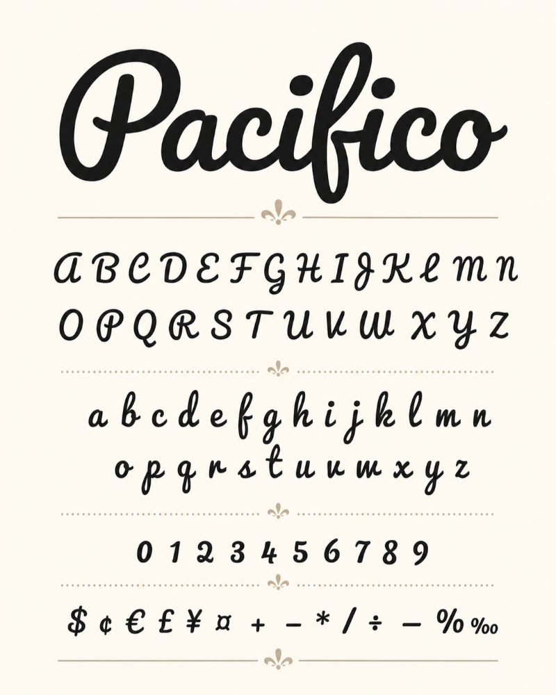 Font chữ Pacifico