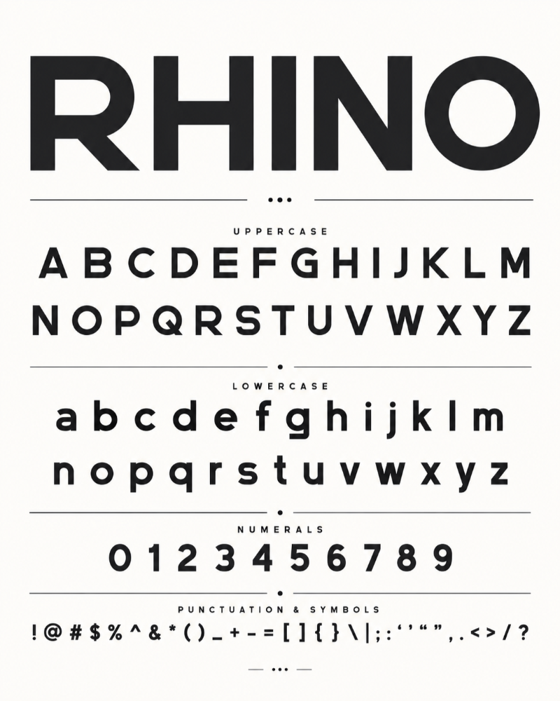 Font chữ Rhino
