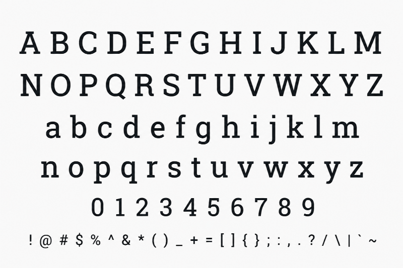 Font chữ Roboto Slab