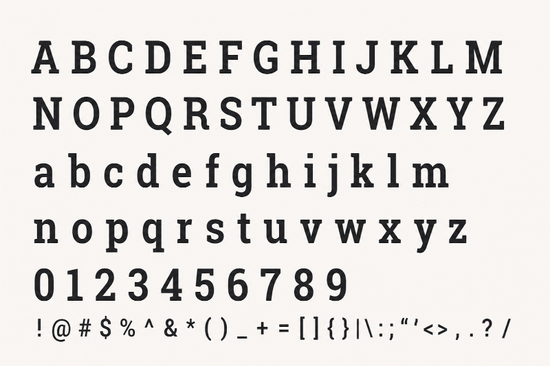 Font chữ Roboto Slab