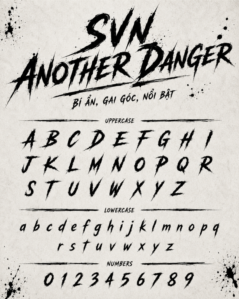 Font chữ SVN Another Danger
