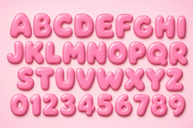 Font chữ SVN-Bubblegum 3D