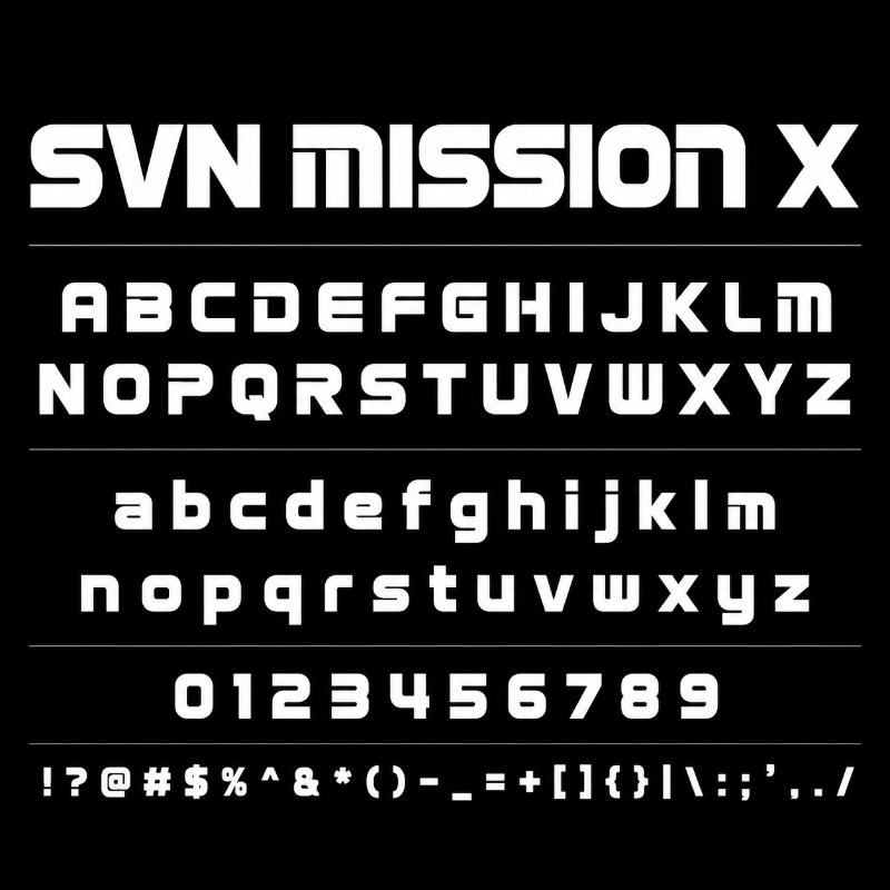 Font chữ SVN Mission X