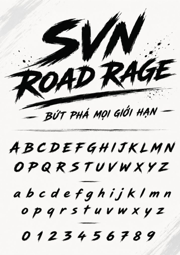 Font chữ SVN Road Rage