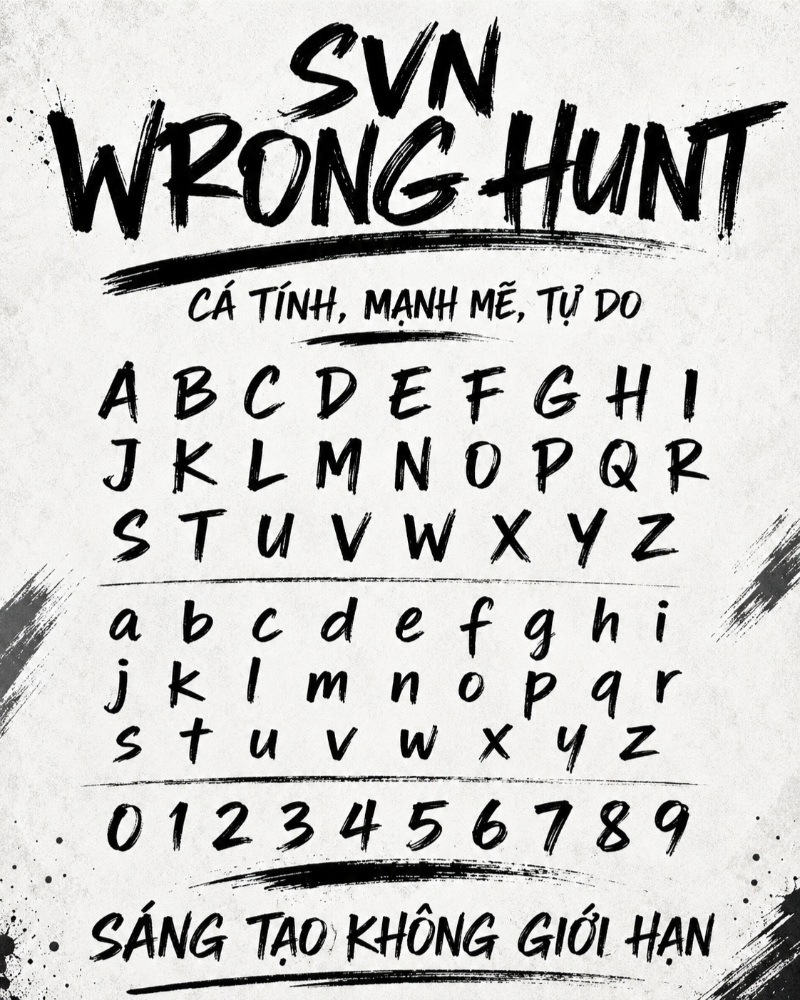Font chữ SVN Wrong Hunt