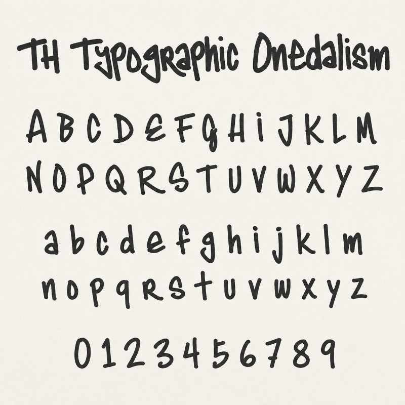 Font TH Typographic Onedalism
