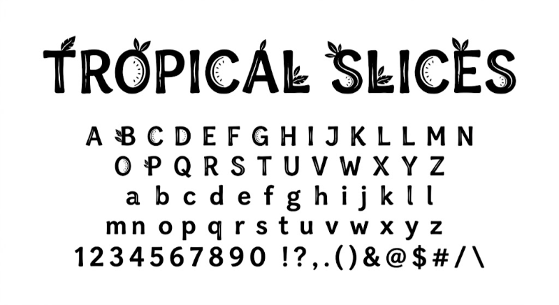 Font chữ Tropical Slices