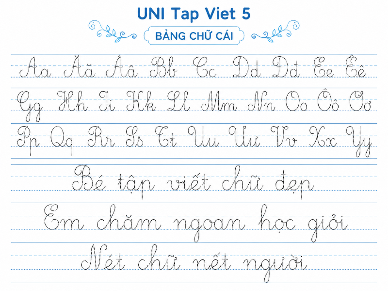 Font chữ UNI Tap Viet 5