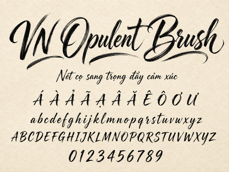 Font VN Opulent Brush