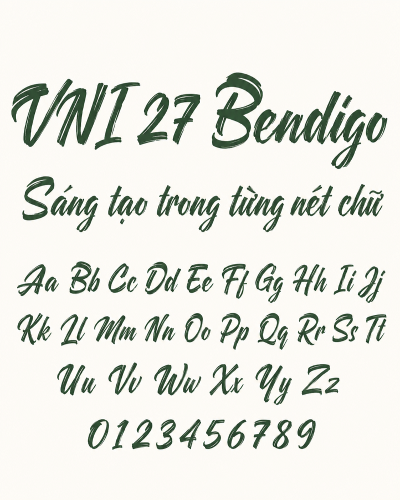 Font VNI 27 Bendigo