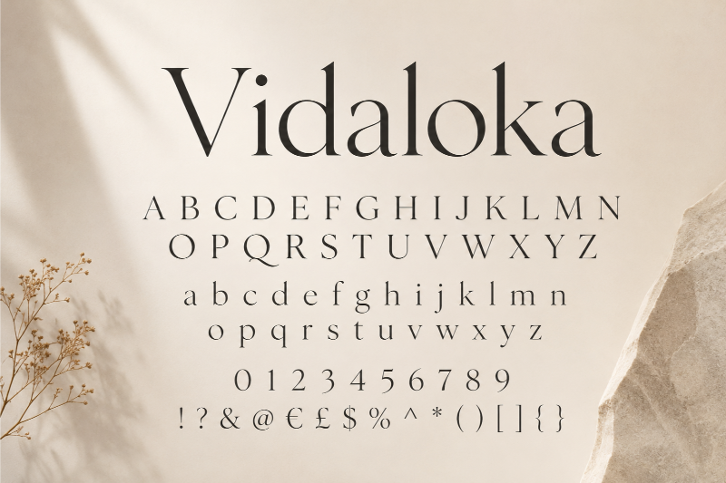 Font chữ Vidaloka