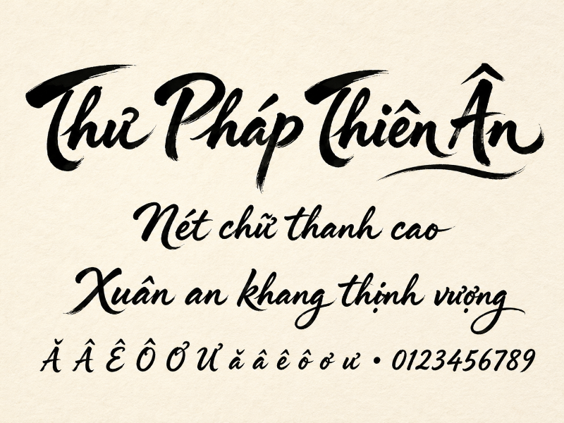 Font Thư Pháp Thiên Ân