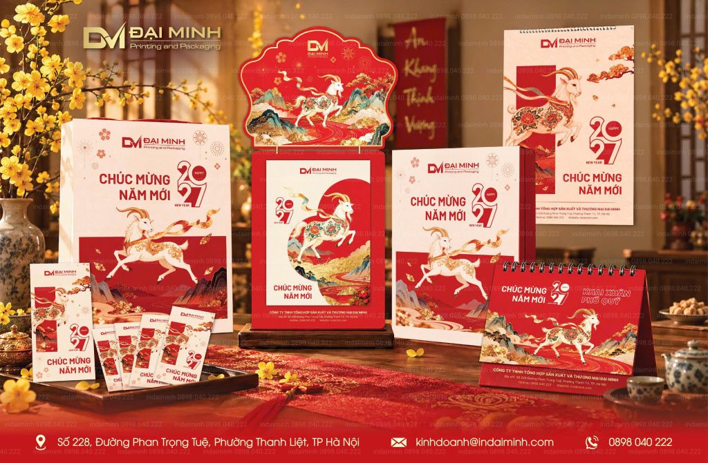 Bộ lịch tết 2027 - In Đại Minh thiết kế