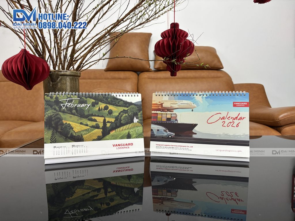 Lịch để bàn chữ A - Vanguard Logistics