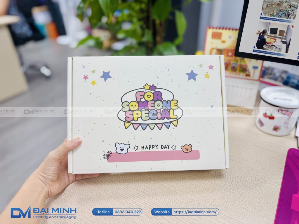 Hộp sóng bồi đựng đồ cho bé