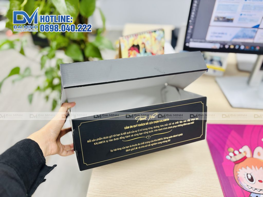 Hộp sóng bồi đựng giày tiết kiệm