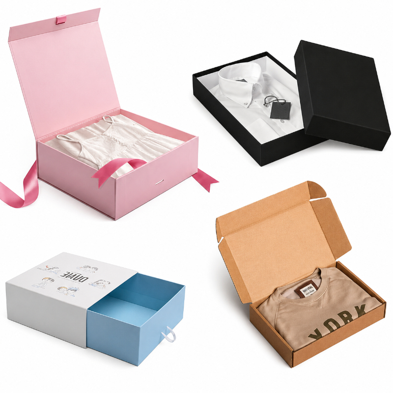 Hộp Carton nắp gài sử dụng để đựng quần áo